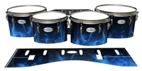 Pearl Championship Maple Tenor Drum Slips - Blue Flames (Themed)