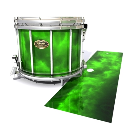 Tama Marching Snare Drum Slip - Green Smokey Clouds (Themed)