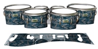 Yamaha 8200 Field Corps Tenor Drum Slips - Blue Slate Traditional Camouflage (Blue)