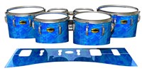 Yamaha 8300 Field Corps Tenor Drum Slips - Blue Cosmic Glass (Blue)