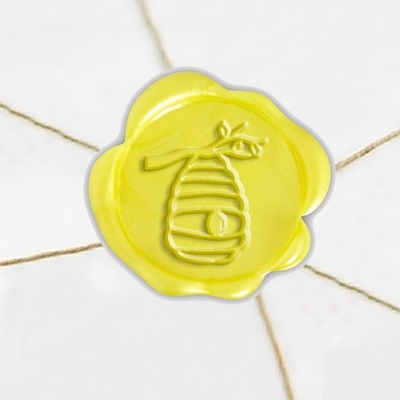 Self Adhesive Symbol Wax Seal Stickers  1 1/4" - Beehive