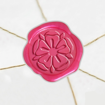 Self Adhesive Symbol Wax Seal Stickers  1 1/4" - Tudor Rose