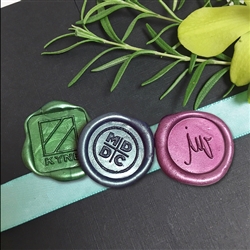 Self Adhesive Custom Logo Wax Seal Stickers - 1"