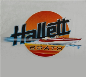 Vintage Hallett Custom Boats T-Shirt NEW