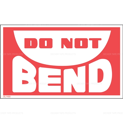 DL1400 <br> DO NOT BEND <br> 3" X 5"