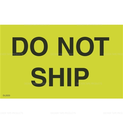 DL2223 <br> DO NOT SHIP <br> 3" X 5"