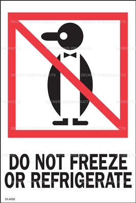 DL4050 <br> DO NOT FREEZE OR REFRIGERATE <br> 4" X 6"