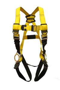 Guardian 37011 Series 1 full body harness with back and side D-rings and pass-through buckle leg straps.