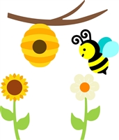 5324-01D Bee with Hive Die