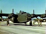 Color photo of a Consolidated B-24D Liberator shown at Muroc Air Force Base during world War 2, featured in the How to Fly The B-24D video.