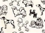 WHITE FLANNEL DOG SKETCHES New!
