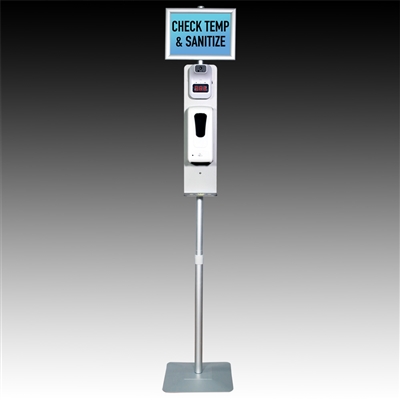 Hands-free Temperature and Hand Sanitizing Stand