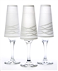 Her Pearls Paper Champagne Glass Shades. Black or white pearl pattern on white background.