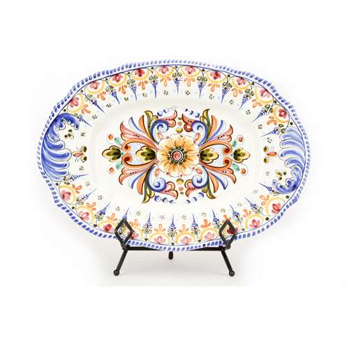 Oval Serving Platter- Multicolor