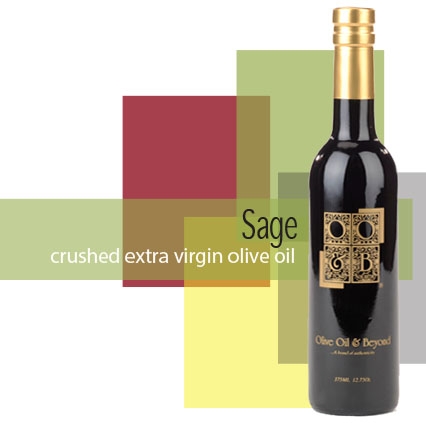 Bottle of Sage Extra Virgin Olive Oil, Organic