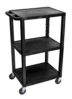 Three Black Shelf Multipurpose Cart
