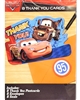 Thank-You Card Kit - Cars / WWE, Pack Of 8 Sets