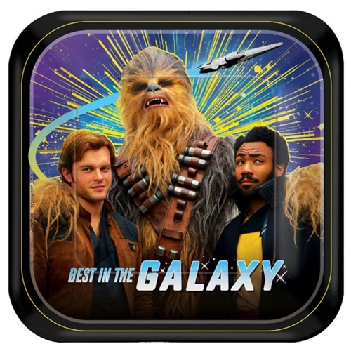 Amscan 7-Inch Square Paper Party Plates (8CT), Star War