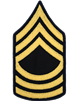 Army Dress Chevron Gold on Blue E-8 Master Sergeant (Pair)