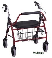 Nova Mighty Mack HD Rollator Walker, 4216RD 4216BL, Heavy Duty Lightweight Rollator Walker from Nova Ortho-Med. The Bariatric Mighty Mack Rollator Walker is rated for 600 pounds, has a seat, 4 wheels and brakes. The Mighty Mac is available in Red or Blue.