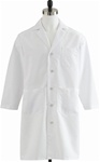 Medline Full Length lab coat. 80% Polyester/ 20% Cotton Poplin. 43" Length white lab coat. MDT14WHT