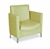 Cigno Reception Area Chair with tapered cast-aluminum legs