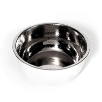 Hammered Stainless Steel Pedicure Bowl w/ Powder Coated Exterior