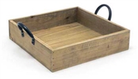 Asheville Series - 9.75" Square Rustic Wood Box
