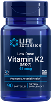 Life Extension - Low Dose Vitamin K2 45 mcg - 90 Softgels