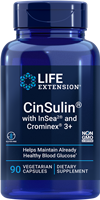 Life Extension - CinSulin with InSea2 and Crominex 3+,  - 90 Vegetarian Capsules