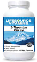 L-Theanine 200 mg PLUS Inositol 100 mg ~ 60 Veg Capsules