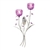 Fuchsia Blooms Candle Wall Sconce