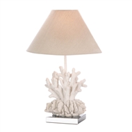 White Coral Sculpture Table Lamp