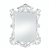 Distressed Regal White Wood Rectangular Mirror