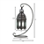 Black Moroccan Hanging Candle Lantern W/Stand