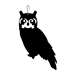 Owl Black Metal Hanging Silhouette
