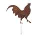 Rooster Rusted Metal Garden Stake