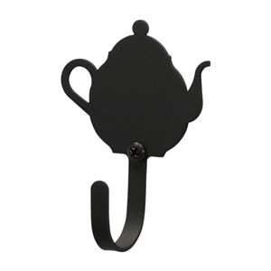 Teapot Black Metal Wall Hook -Small