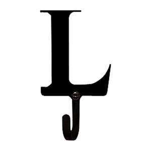 Letter L Black Metal Wall Hook -Small