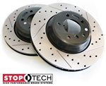 StopTech Drilled & Slotted Front Rotors - Honda/Acura