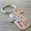 It's Not the Destination, It's the Ride Key Chain, Bicycle Charm