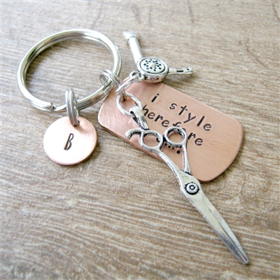 Stylist Keychain, I Style Therefore I Am