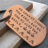 Sailing Key Chain, We Cannot Direct the Wind