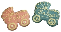 Hand Dec. Cookies - Baby Carriage