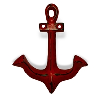 Anchor Hook in Distressed Red Finish