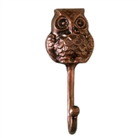 Owl Wall Hook in Distressed Copper Finish