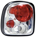 99-02 Silver Step-Side Tail Lamps, Chrome, by AnzoUSA