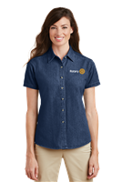 Port & Company Womens Short Sleeve Denim Shirt