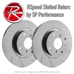 RSpeed Slotted Rotor PAIR w/ Gray ZRC Coating by SP Performance REAR 2001 - 2005* Miata