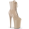 ankle mid calf boots nude patent nude